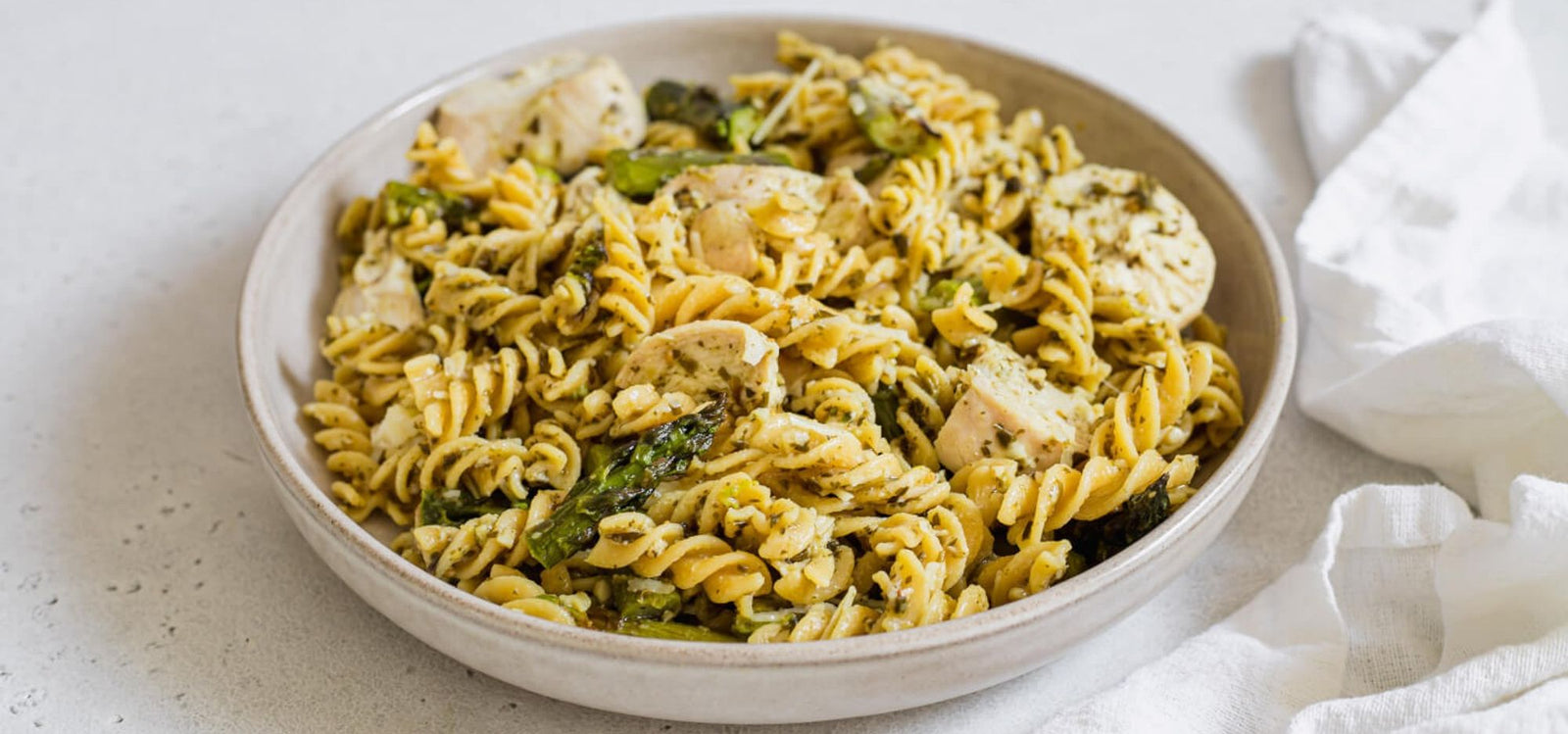 Chicken & Asparagus Pesto Pasta