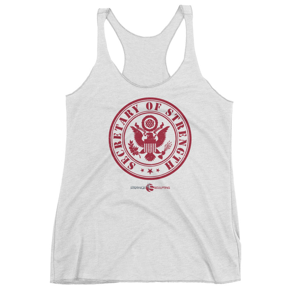 SECRETARY OF STRENGTH Women's Racerback Tank